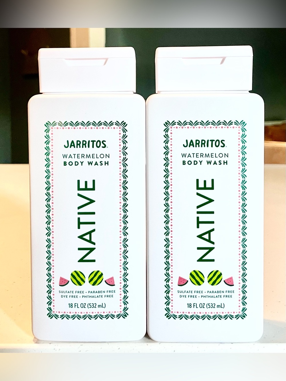 2 NEW Native x Jarritos Watermelon Body Wash, 18 oz